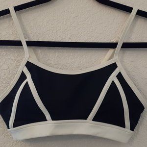 Marika White Stripe Sports Bra